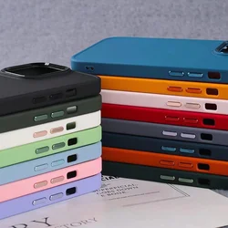 Metal 3 in 1 Frosted Hard Phone Case Candy Color Metal Lens Aluminum Button For iPhone7/8 XR XS MAX 13 Pro Max 12 Mini 11 Case