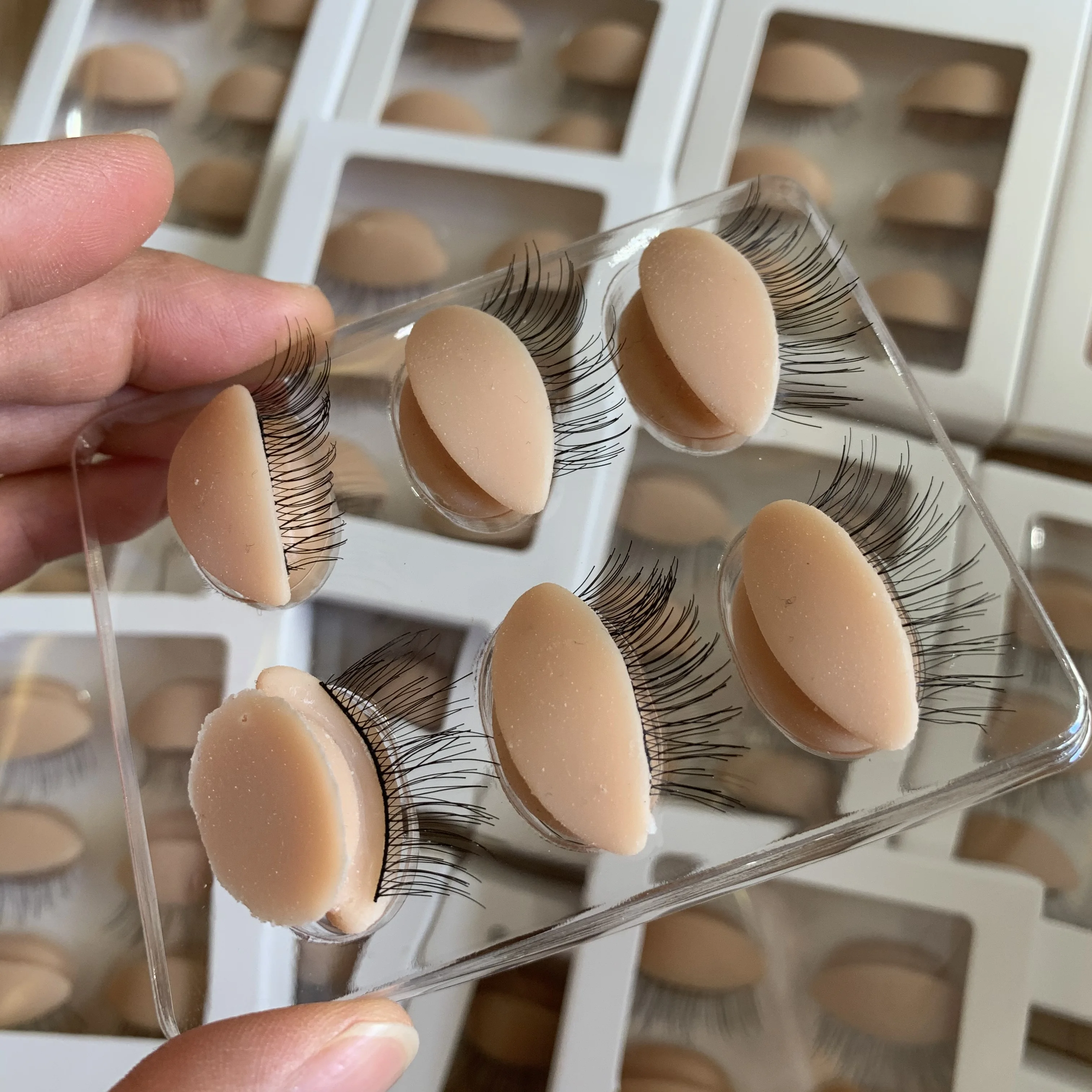 Новинка; Лидер продаж; Для тренинга ресниц манекен головы с реалистичным съемный век ресницами (голова