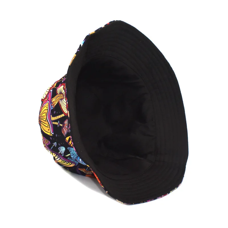 Best Sale 60s Hippie Reversible Mushroom Bucket Hat