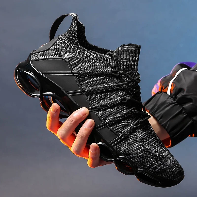 Men Shoes Sneakers fashion Casual Sports Shoes New Breathable Tenis Masculino Adult Male Red Autumn Blade Large Size 48