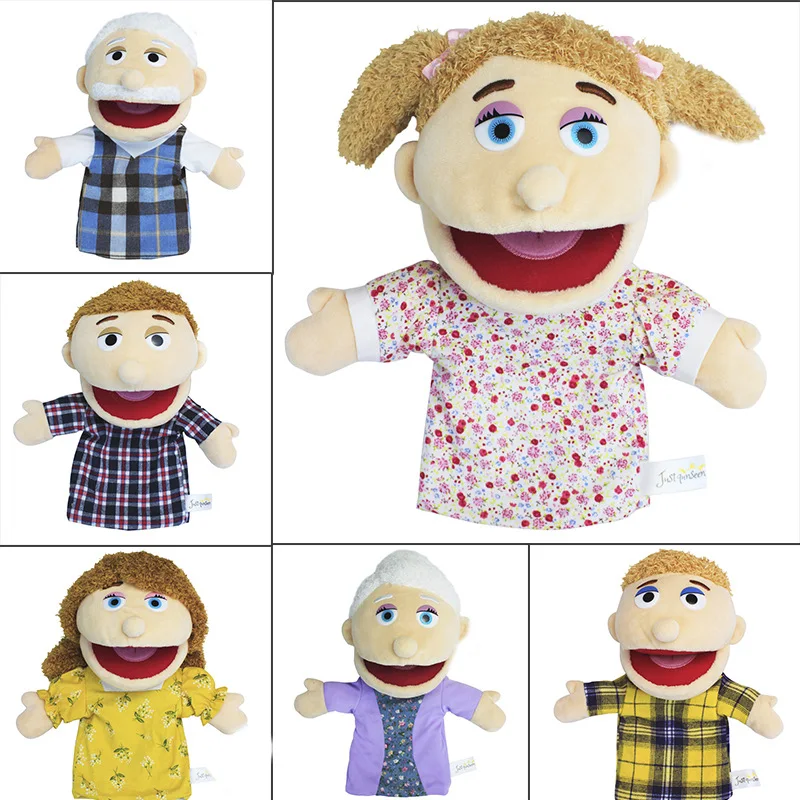 Family Members Soft Plush Hand Puppets human for kids Storytelling Preschool Role Play Human Hand Puppet