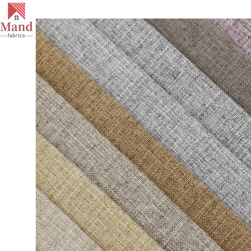Mand textile producer wholesale cheap modern 100% polyester plain textured fleece cloth ottoman bench linen fabric
