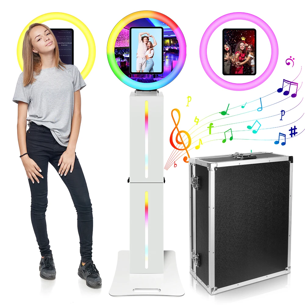 3 Day Delivery USA Warehouse Stock Automatic Spinning Video Photobooth Camera 360 Photo Booth With Ring Light