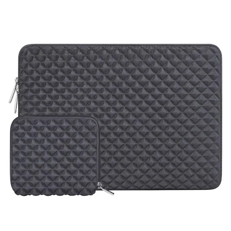 Portable briefcase computer bag 11-15 inch diamond pattern design with small bag neoprene embossed notebook storage bag
