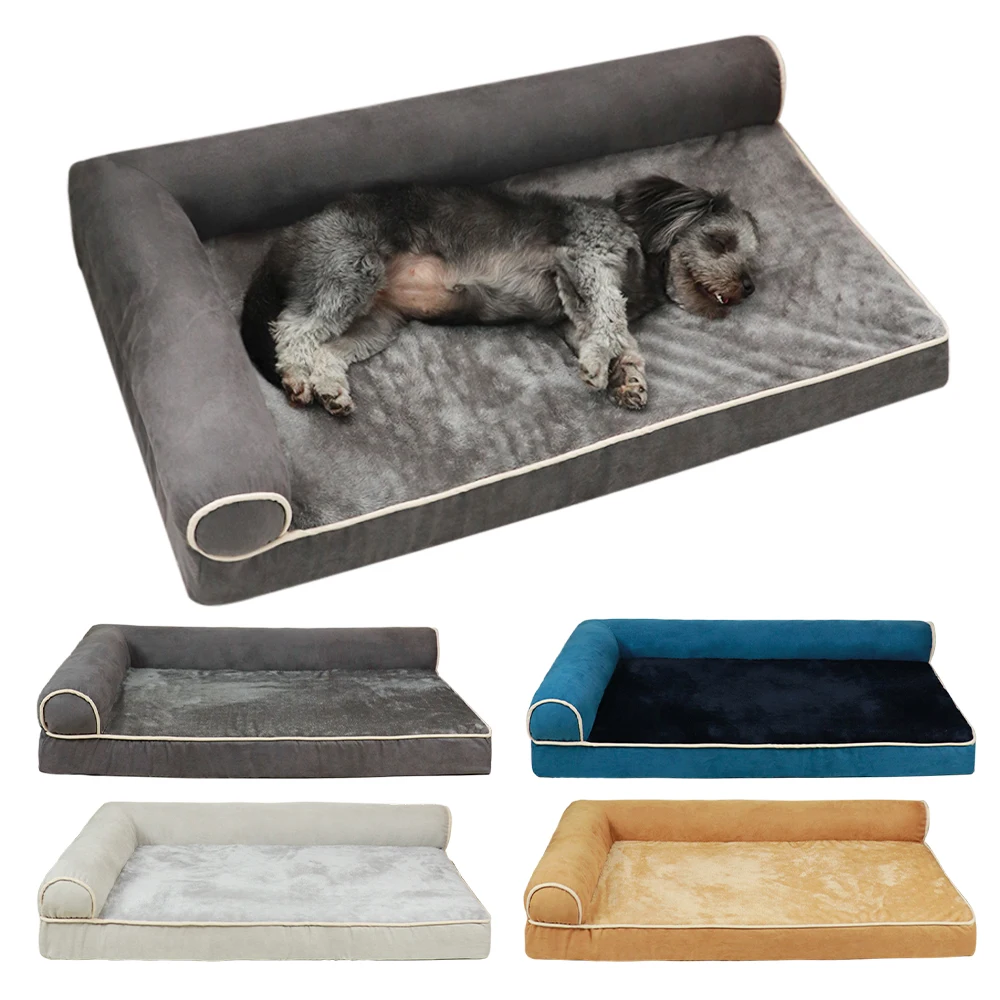 OEM Large soft plush Calming  pillow Foam Sponge orthopedic orthopedic Pet supplies dog cat bed mat sofa