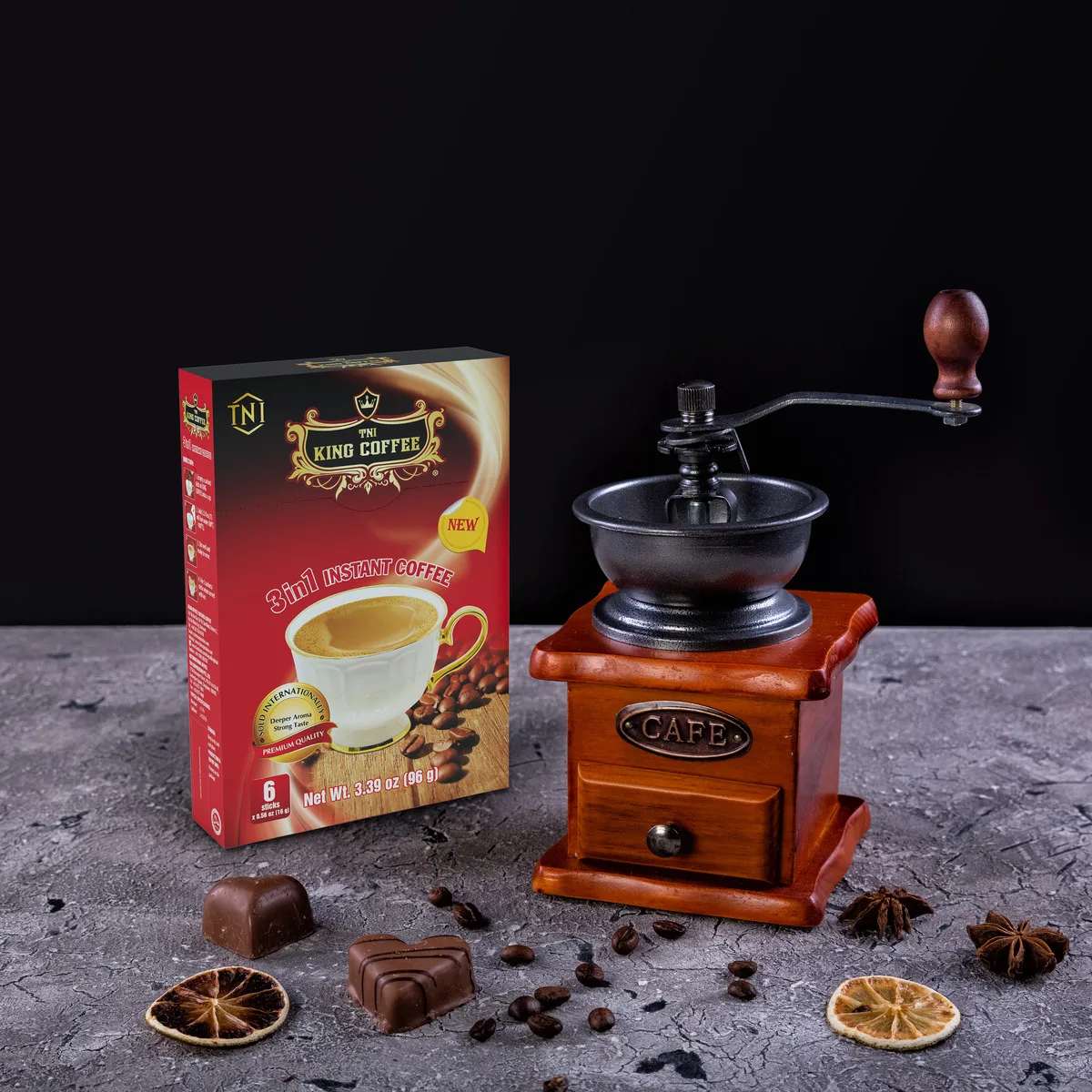 KING COFFEE - 6 sticks/box  Viet Nam Caffeinated 3in1 Instant Coffee from Top Vietnamese Coffee Brand