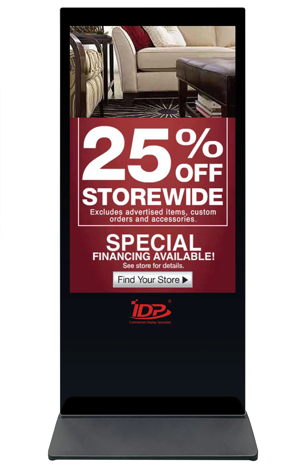 49 Inch  Factory Floor Standing 4K LCD Android Touch Screen  Digital Signage Display Advertising Kiosk