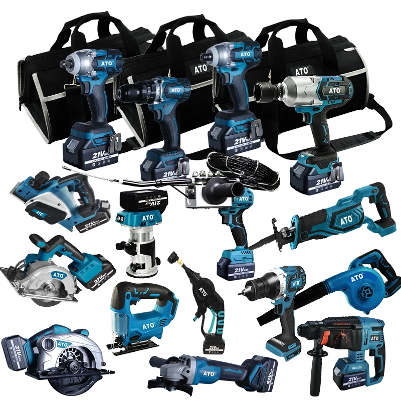 ATO  Power Tools N in one hotsale Soft Handle 3.0Ah 4.0Ah 5.0Ah 21V makita 20 piece combo kit