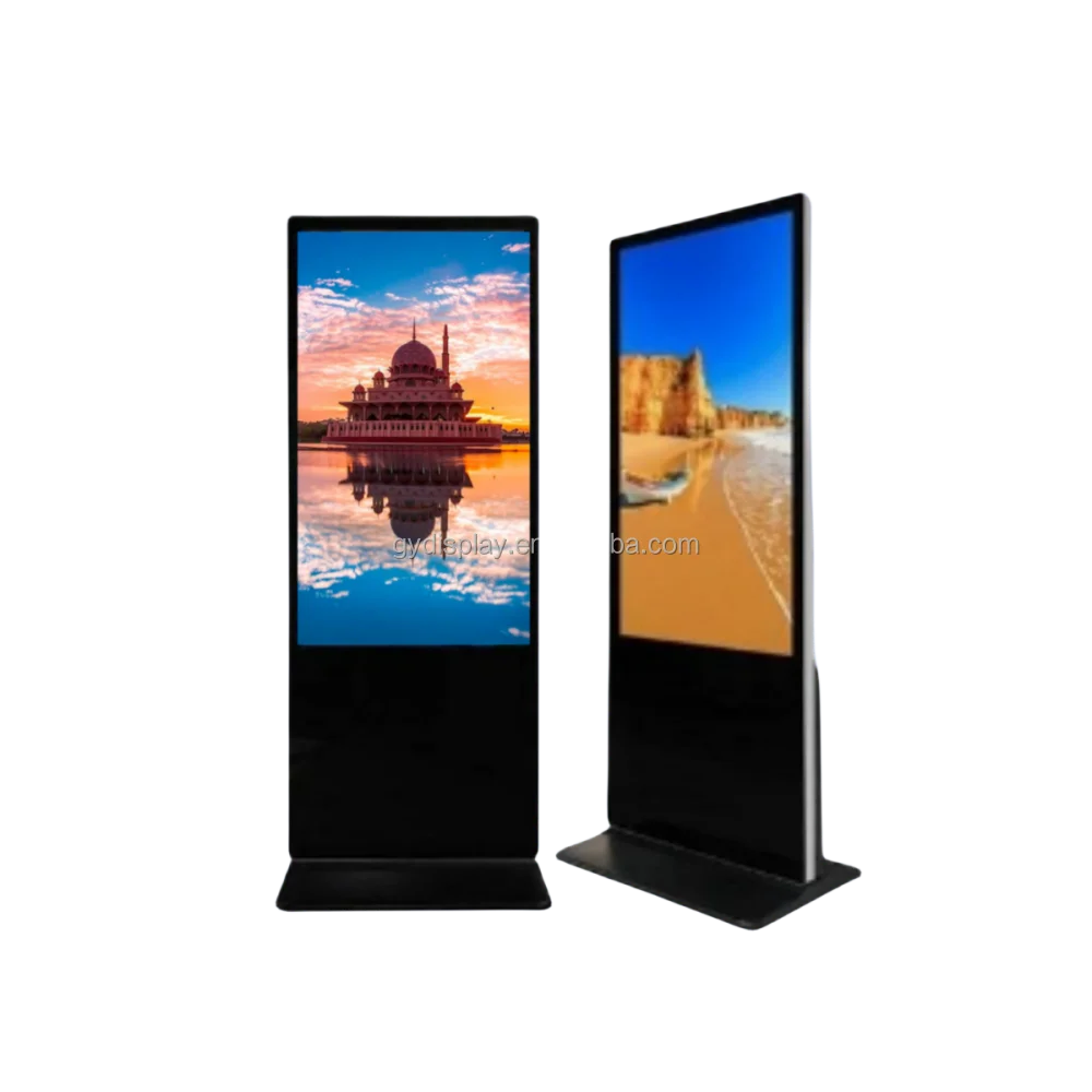 65 дюймов сенсорный экран киоск ультра-тонкий вертикальный сетевой ЖК-рекламный аппарат 4K цифровые вывески и дисплеи