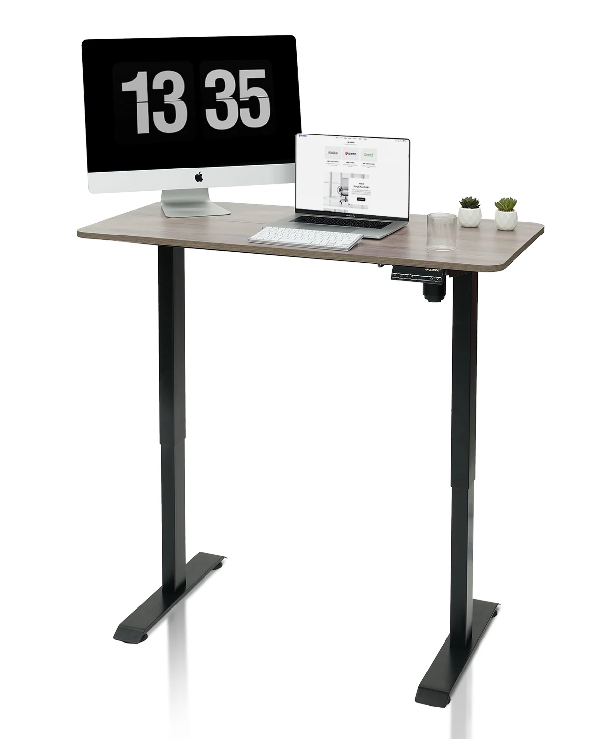 
sit stand up computer home height adjustable Electric standing desk 47 x 24 Inch 