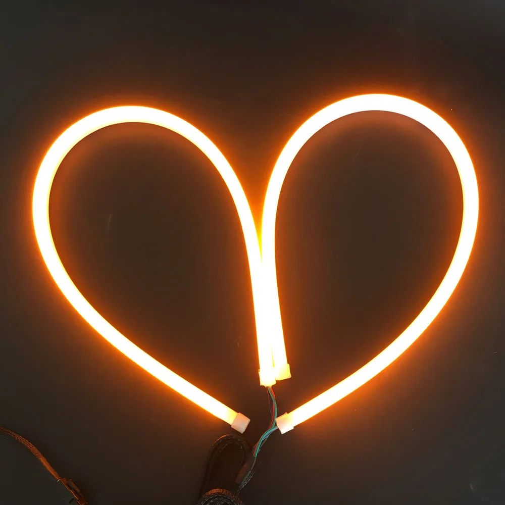 Светодиодные ленты с контроллером angel eye dtm, rgb + желтый поворотник