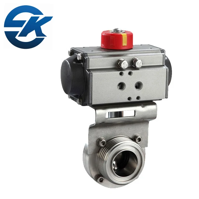 Санитарный Электрический привод с приводом клапана бабочки нержавеющей стали