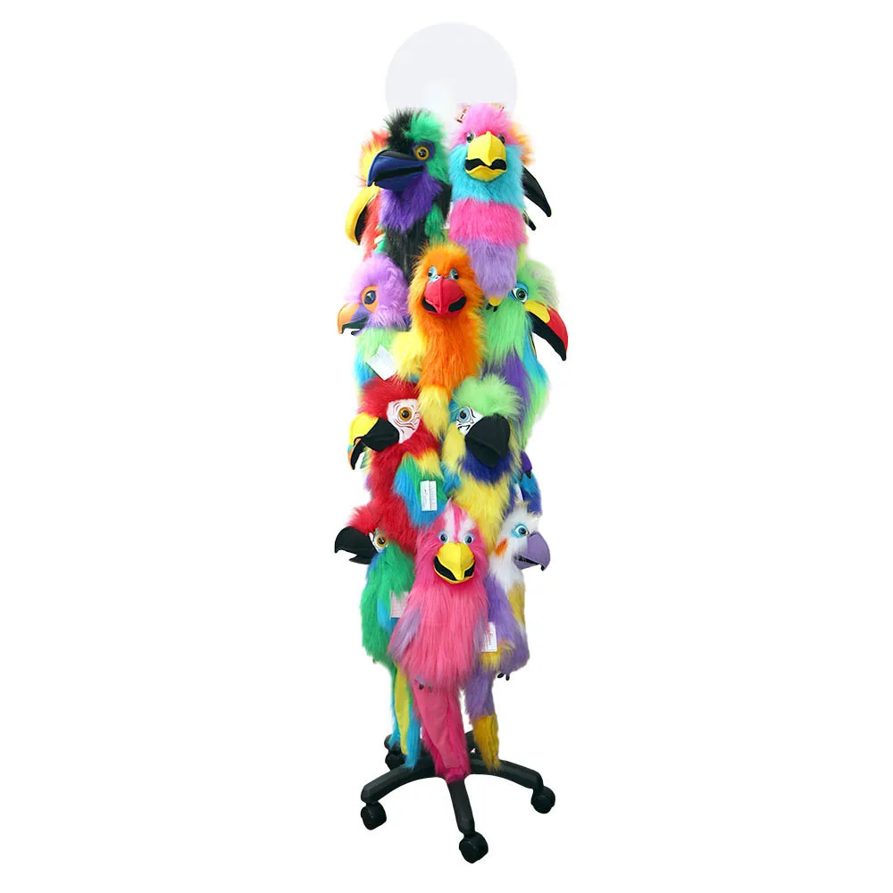 Finger Toy Display Rack Free Standing Puppet Tree Stand Holds 20 Puppets