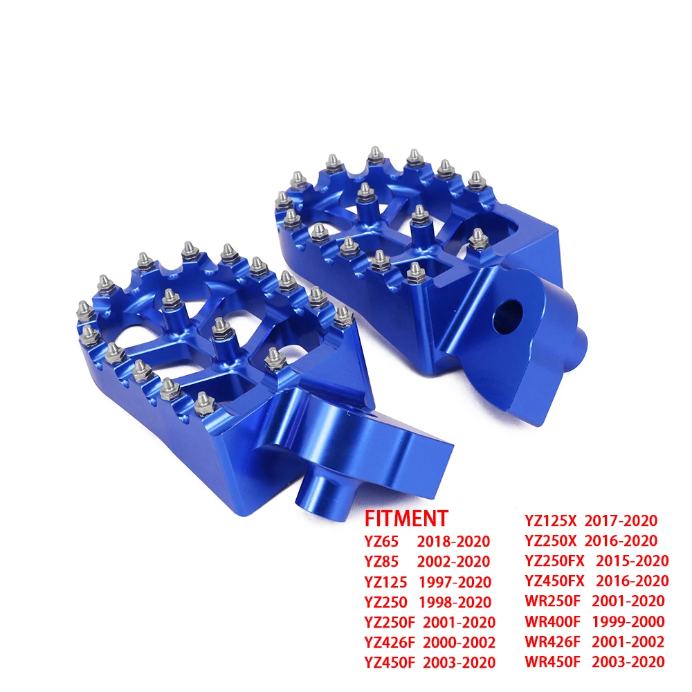 JFG YZ85 YZ250F WR250F мотоциклетные заготовки MX широкие подножки педали для ног синие