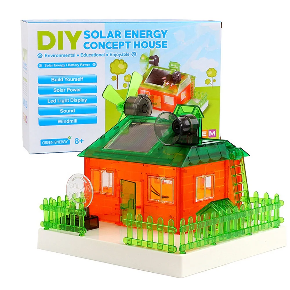 Diy Science Stem Solar Powered Toys Energy Concept House Set