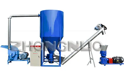 2000Kg Per Hr Animal Pellet Mash Feed Mill Plant Cattle Sheep Goat Pet Swine Chicken Mash Pellet Feed Making Machine