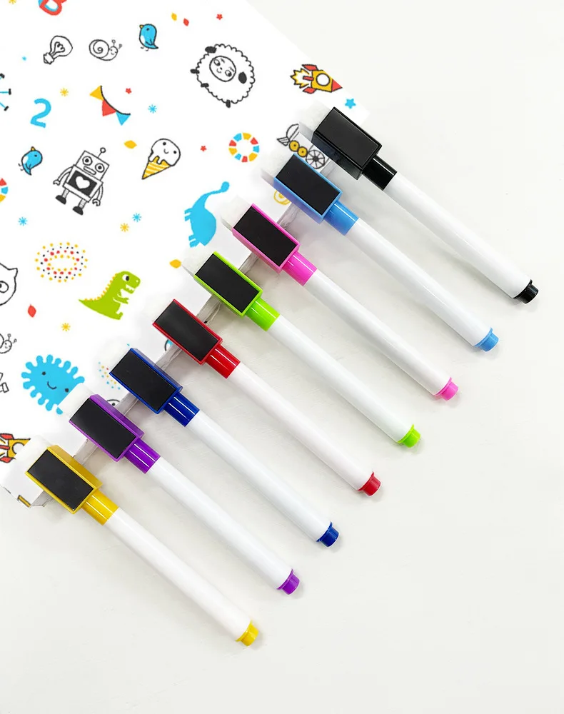 Mini Small Erasable Whiteboard Marker with Magnetic Eraser Cap
