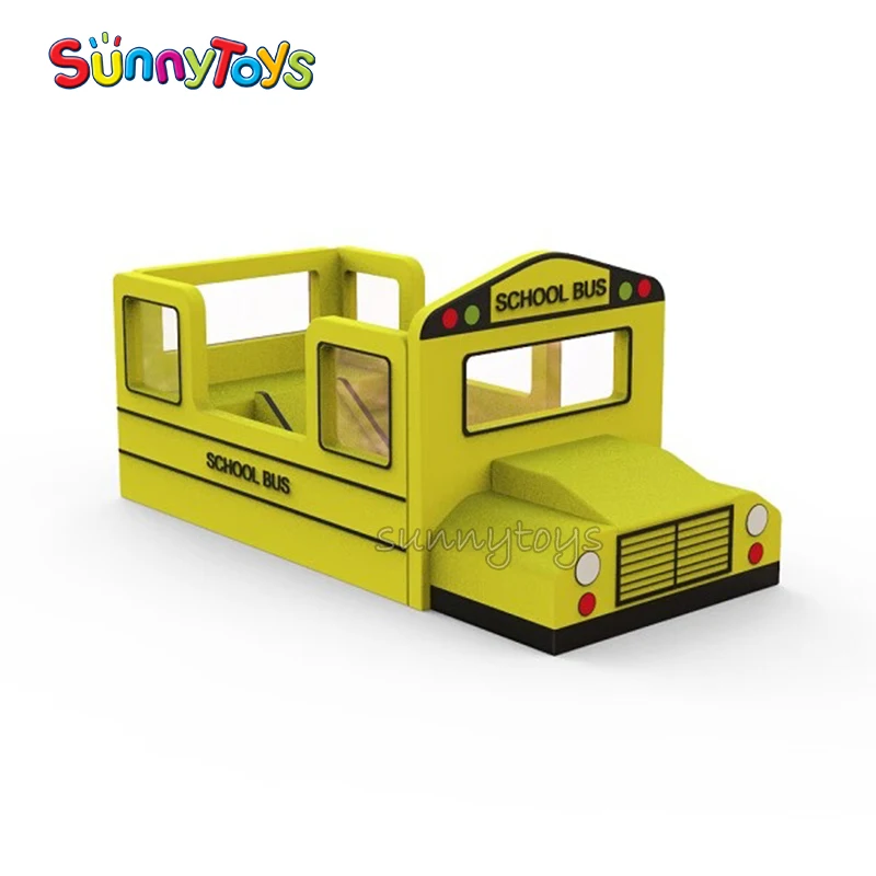 Kids indoor play gym children indoor amusement park colorful soft play area for nursery school bus