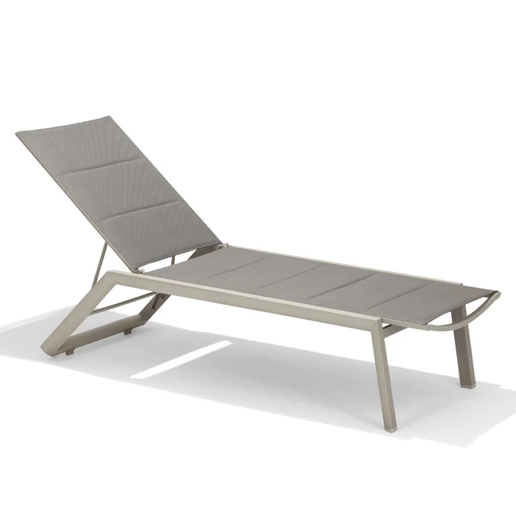 
2 years warranty outdoor seaside poolside teslin high-end mesh fabric stackable lounge beach chairs 