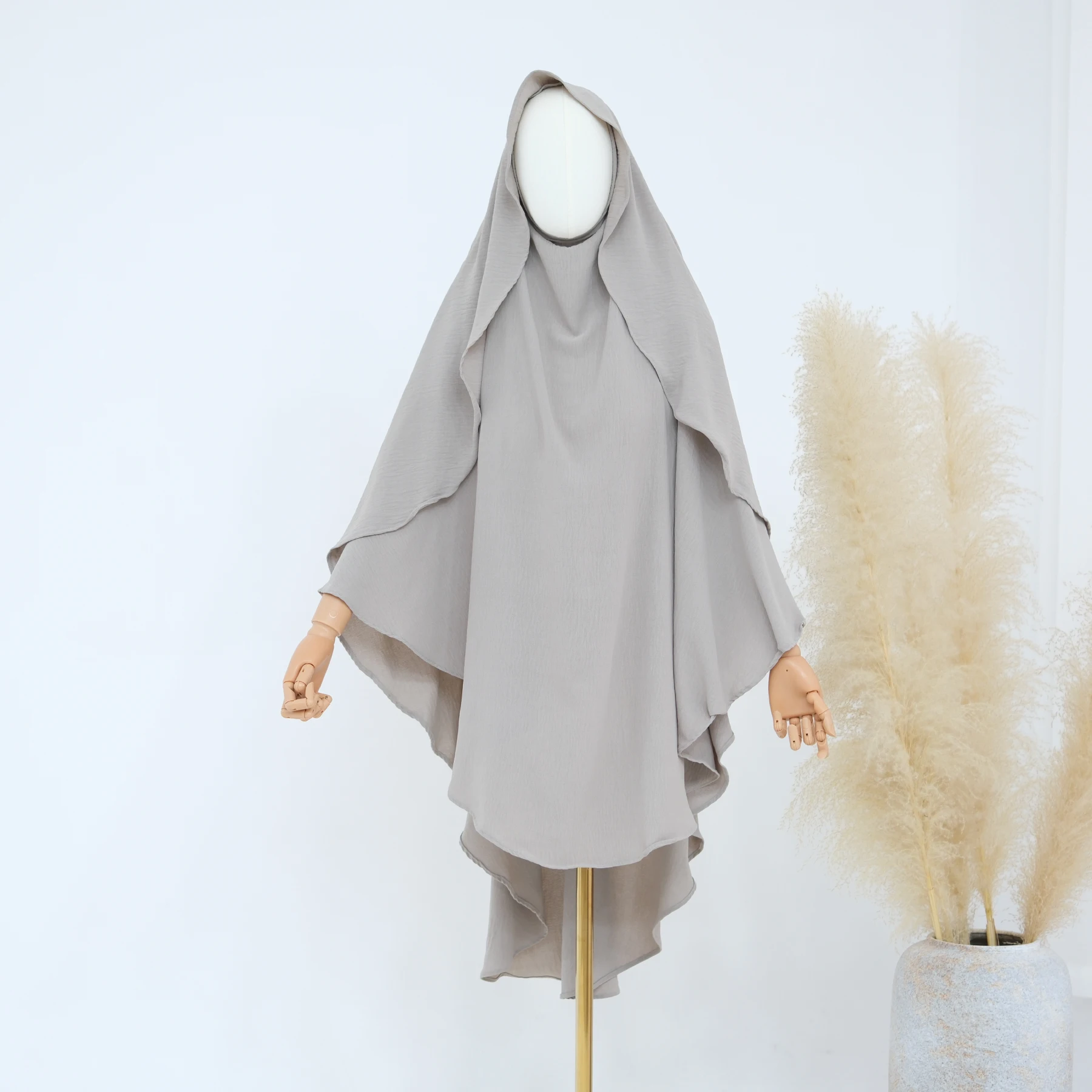 Новый 2025 Abayas Musulman Niqab muslimim women One Layer Khimar Crepe Исламская одежда цельный мусульманский хиджаб