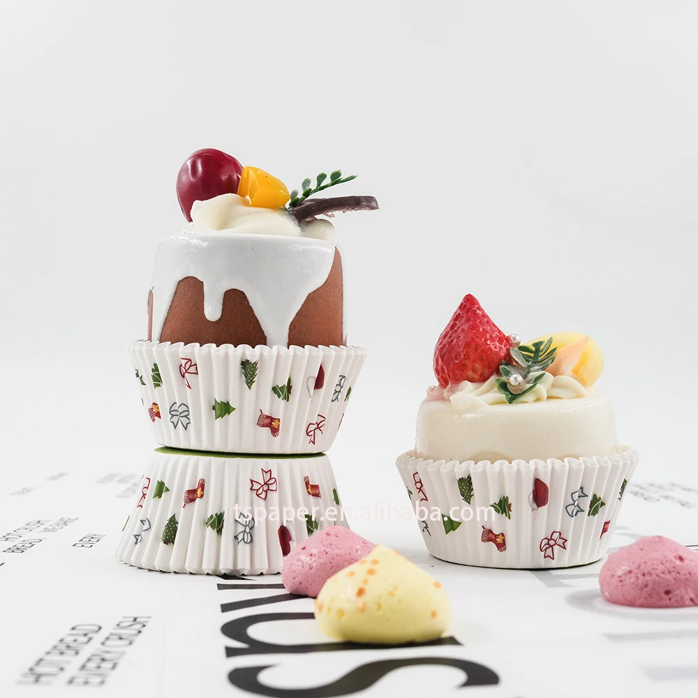 Cheap Wholesale NEATAL Christmas greaseproof  paper cupcake cups disposable muffin baking cup cupcake liners