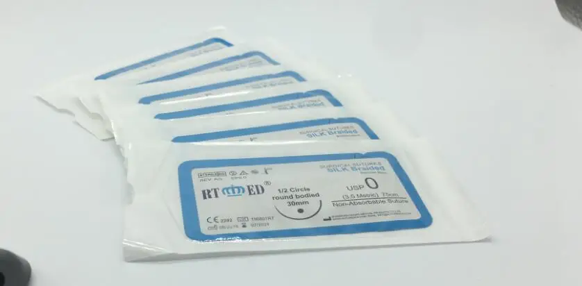 
CE ISO certificate high quality braided Silk Suture With Needle 