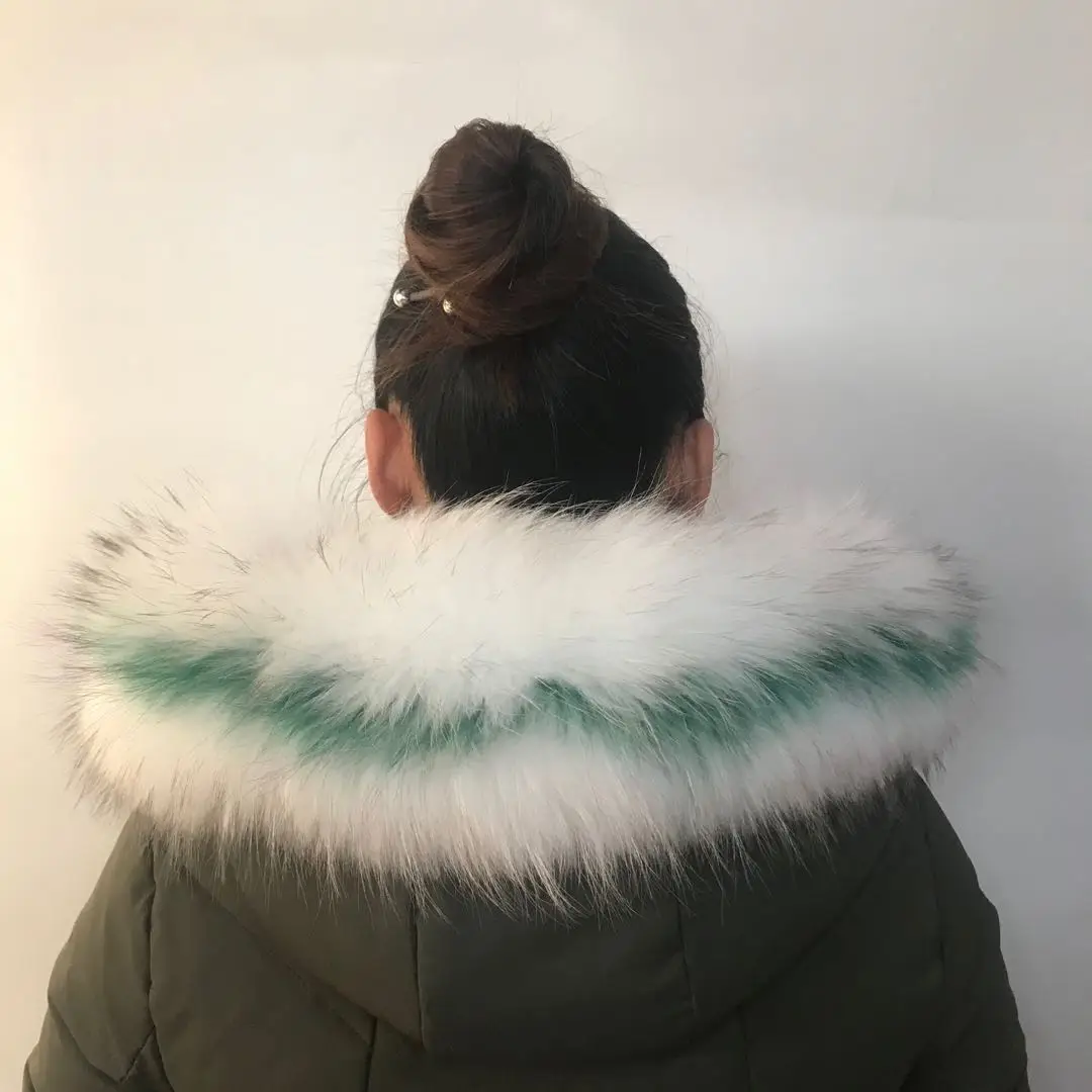 
High quality fashion new style fox fur collar real raccoon fur fox fur ladies coat collar 