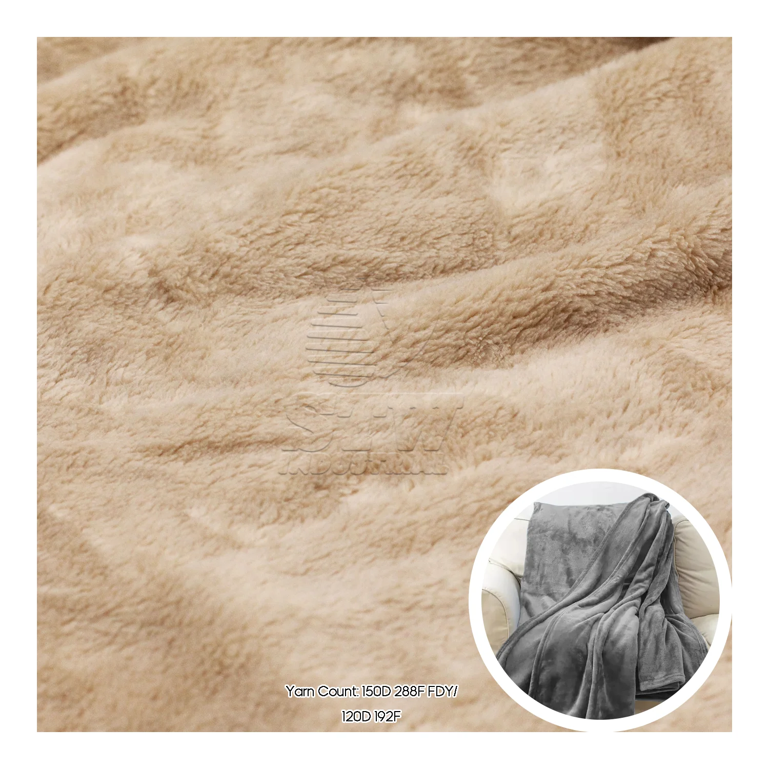 153-280gsm Solid 100%polyester Coral Fleece Fabric 65inch Weft Knitting