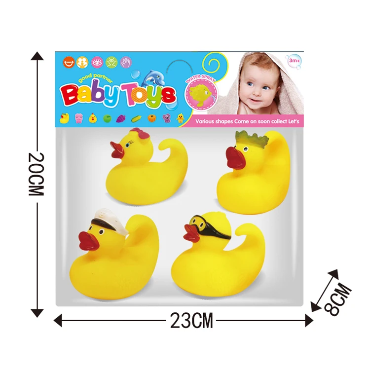 
Baby bath toys mini rubber duck eco-friendly promotional yellow duck with sound 