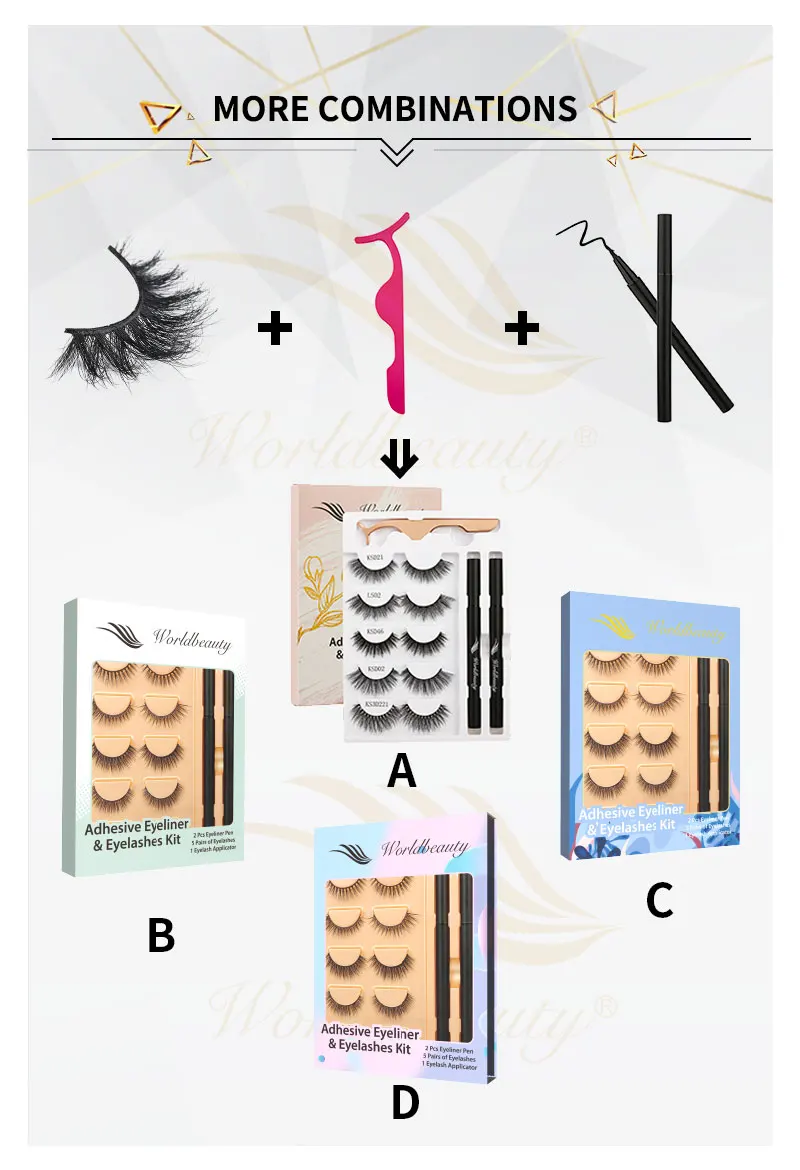 Custom private Label magnetic lash box Top selling natural 3D volume magnetic lashes eyelashes