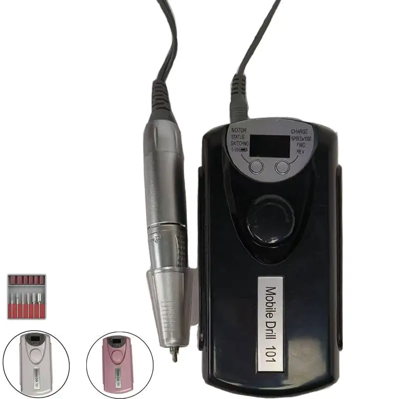 Professional Portable Rechargeable 30000rpm Nail Polisher Cordless Electric Acrylic Nail Drill with 35000rpm Speed
