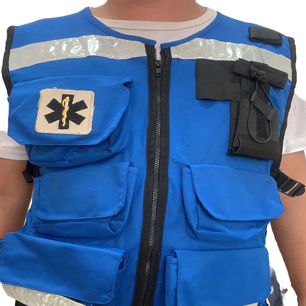 Professional Skeletal Vt-5 Sfj-Mc87 100% Polyester Knitting Reflecting Vest