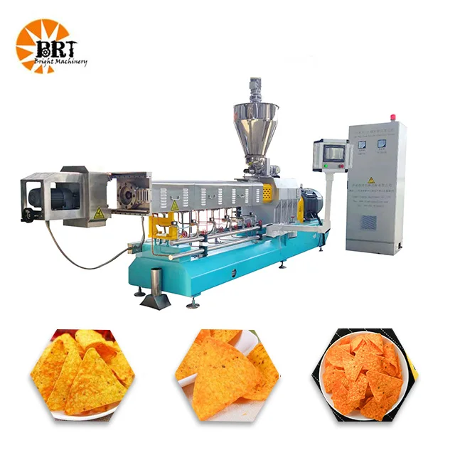Automatic Corn Chip & Tortilla Chip Production Line New Condition Food Making Equipment Rice Crispy Snacks Manufacturing Plant