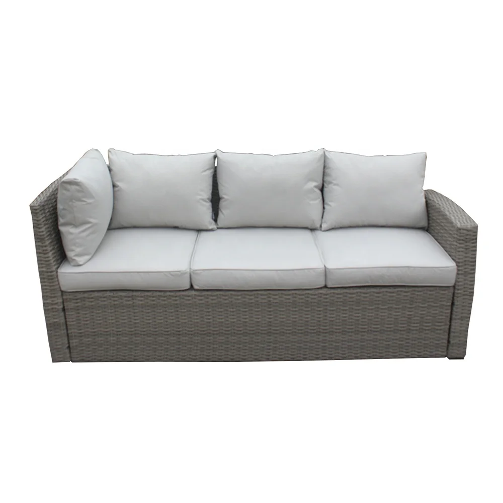 Cheap outdoor wicker rattan garden corner sofa set with bench furniture