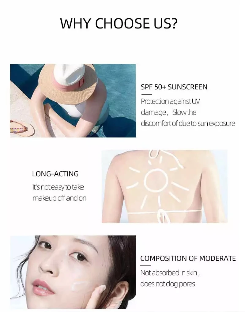 Private Label SPF 50 Oil-Free Zinc-Oxide Tinted Sunburn Sun Block Waterproof Sunscreen Whitening Sunblock Body And Face Cream