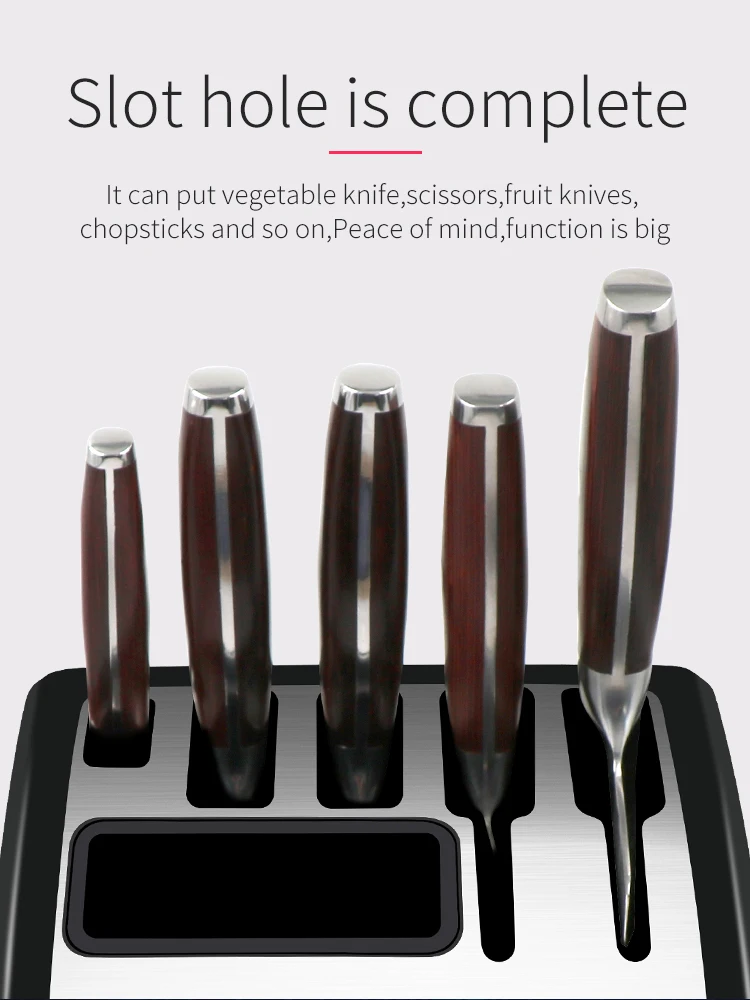 
kitchen gadgets plastic single dry electric uv smart magnetic knife holder with sharpener 