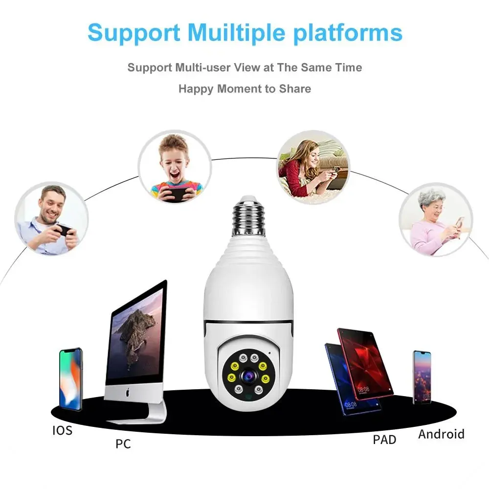V380 SD Storage Full Vision Night Day Detection Motion 1080p Tracking Monitor Safe System CCTV Camera for Home Mall Office
