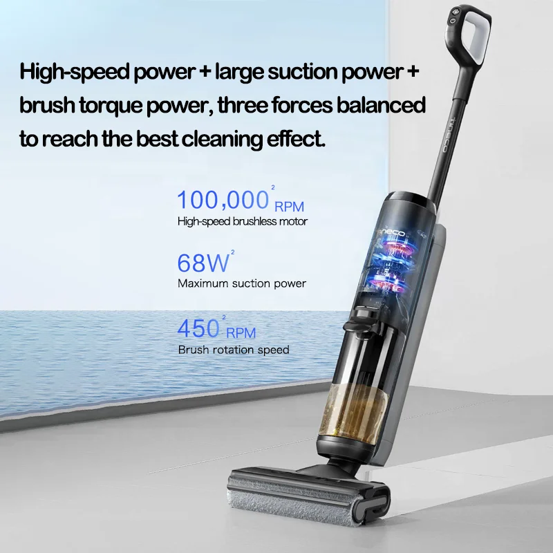 TINECO Floor Fuwan 2.0Pro CE Wireless Smart Floor Scrubber 4000mAh 35min Endurance Handheld Floor Mopping Vacuum Cleaner