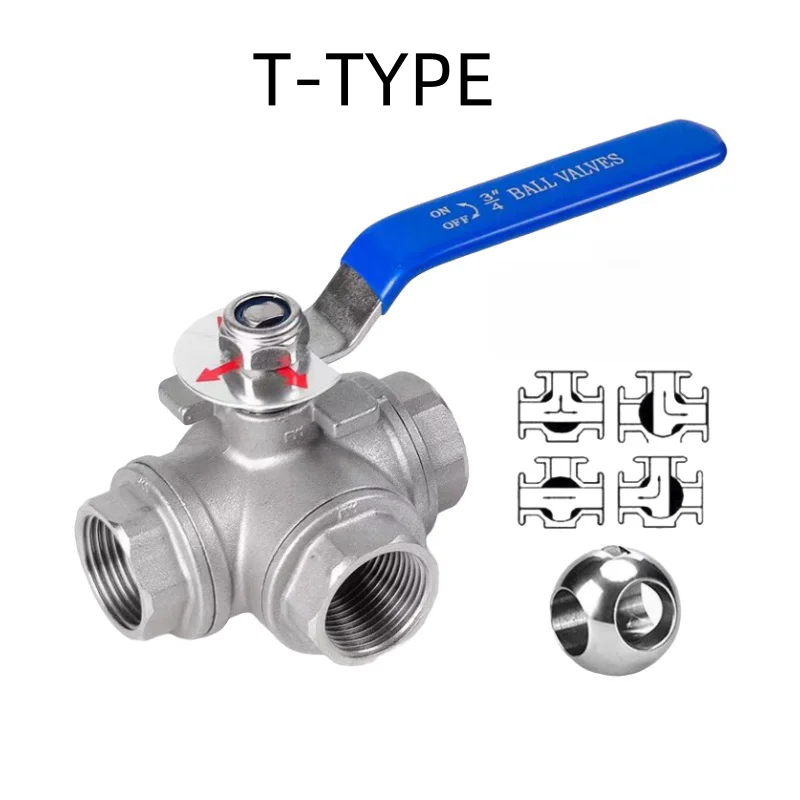 Wholesale Stainless Steel Valve  Three Way TL Type  Tee Ball Valve For High Temperature