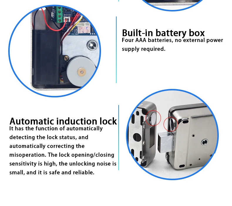 outdoor access control keyless wireless remote control electric TTlock tuya app fingerprint gate yard door smart RIM lock