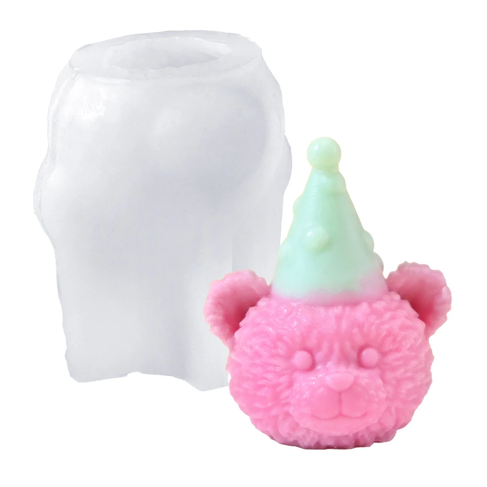 L05 Home Decoration Cute Bear Shaped Paraffin Beeswax Aromatherapy Birthday Decoration Candle Scented Candle Mold