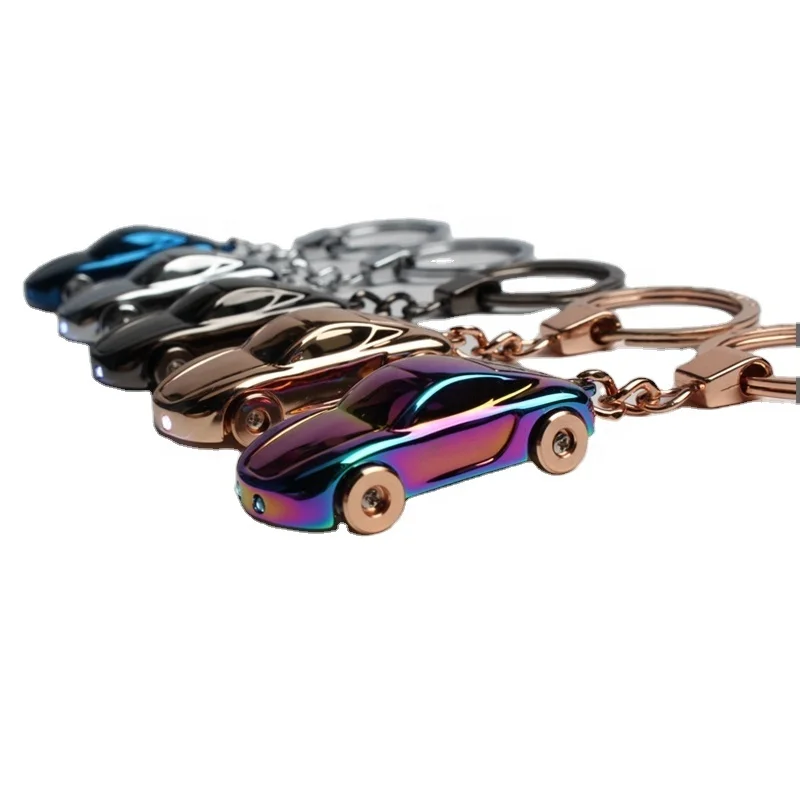 Hot sale zinc alloy LED light car key rings for Toyota