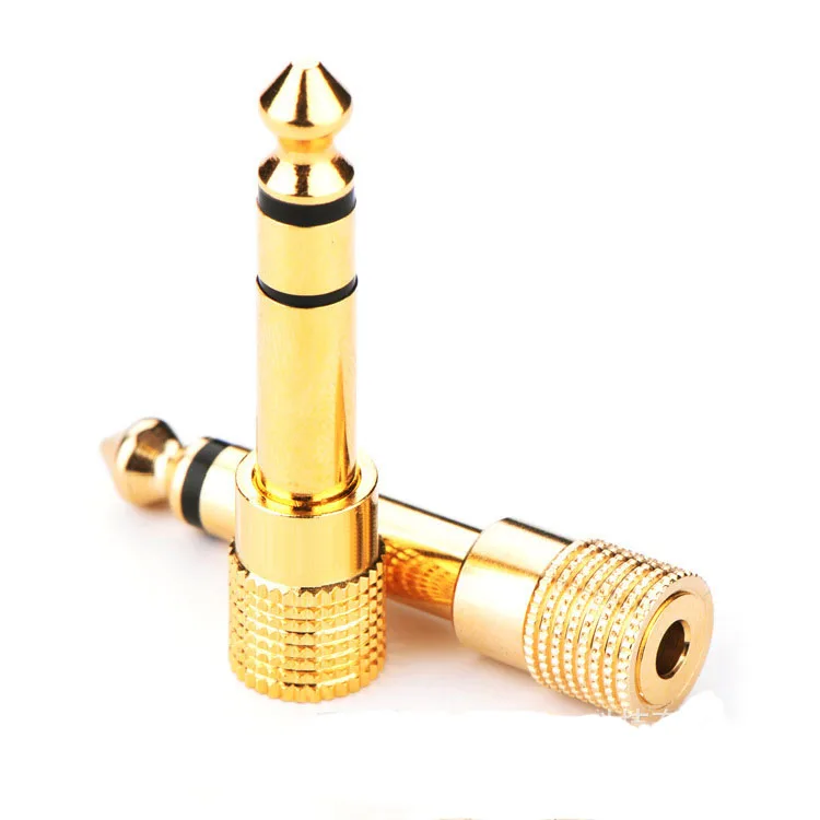 6.5mm revolution 3.5mm female audio adapter audio amplifier guitar microphone electronic keyboard drum sound card converter