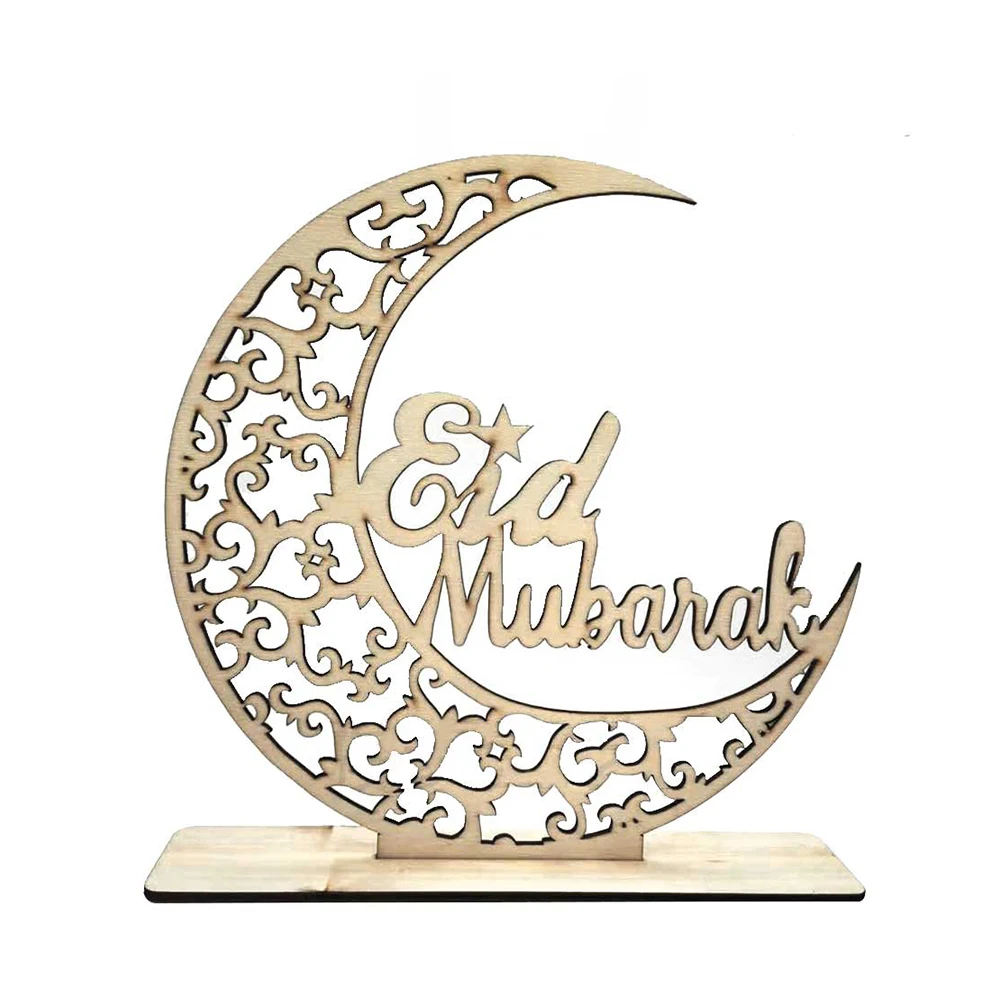 Новое деревянное мусульманское украшение «сделай сам» ИД Мубарак украшение в подарок художественное ремесло домашнее украшение ИД
