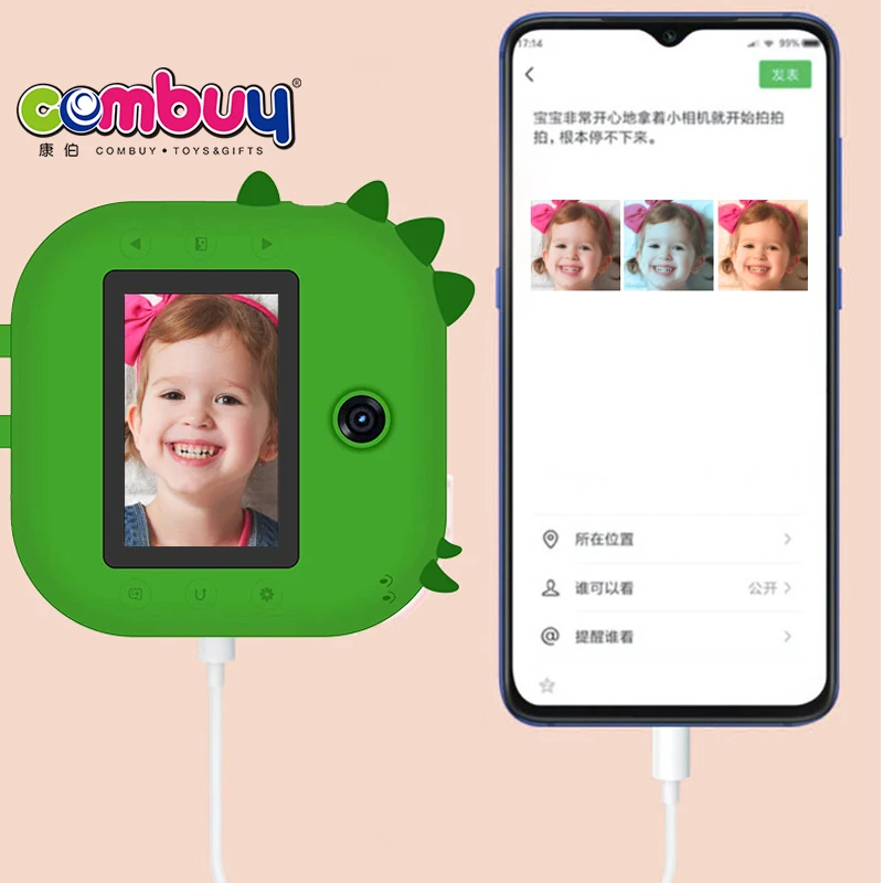 Cartoon digital HD dual camera toys mini printable children camera print photo