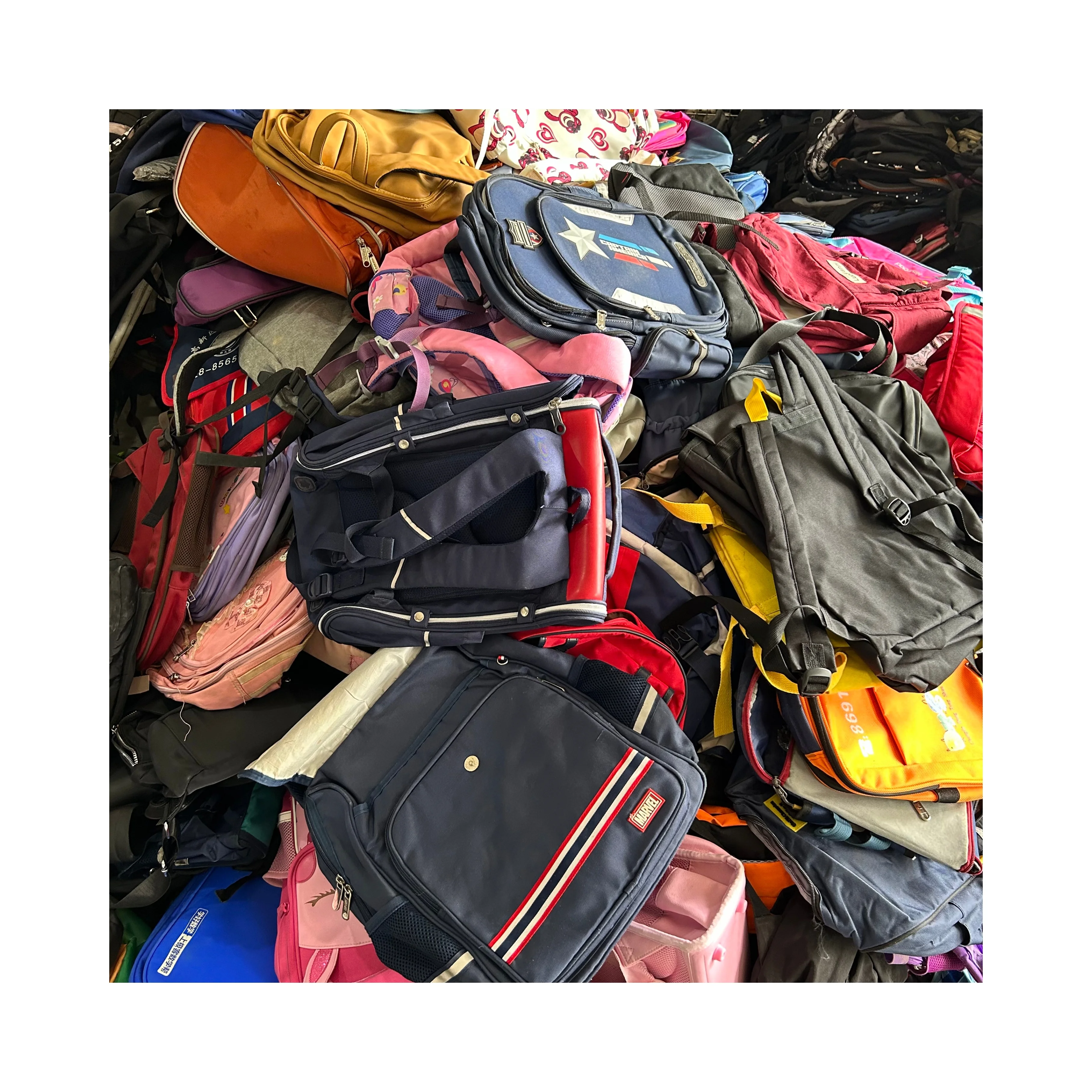 A8 A9 Direct supplier wholesale used bags bales second hand children adult backpacks climb school laptop bag good condition