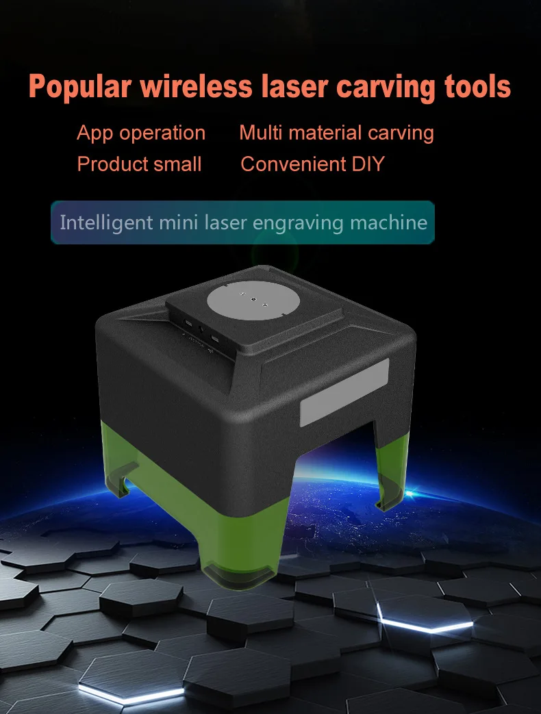 Portable fiber Laser Engraver CNC Mini Laser printer  Engraving Machine DIY Logo Mark Printer Cutter