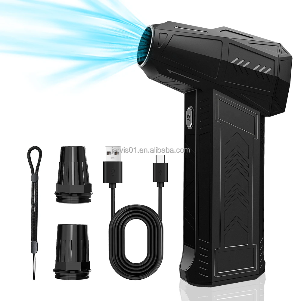 Jarvis130000rpm Mini Compressed Air Duster Portable Hand Held turbo jet Fan electric car dryer small blower snow cleaning blower