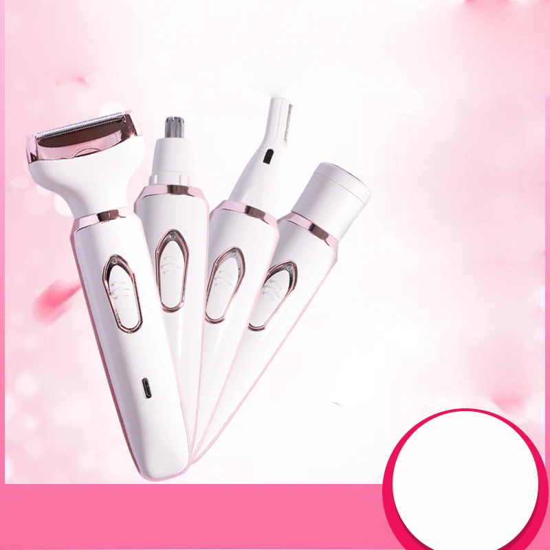 4 in 1 Women Face Facial Body Epilator Female Hair Removal Lady Personal Care Shaver Electric Rechargeable Hair Shaver