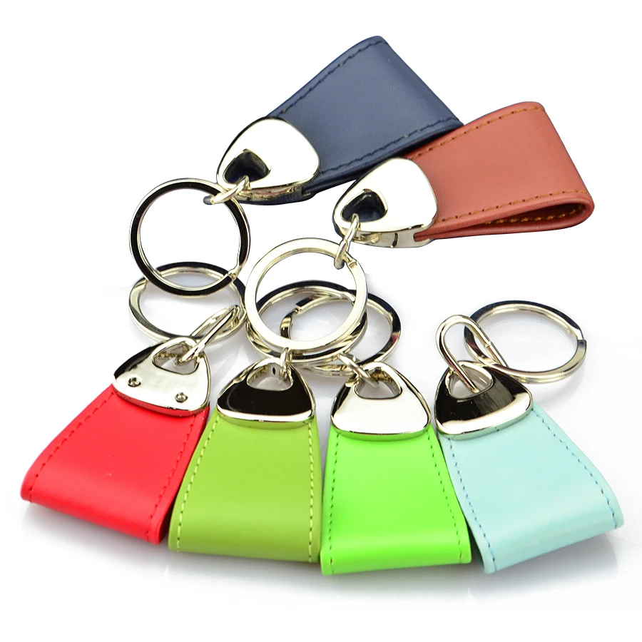 Artigifts Factory Direct Sale Laser Key Ring Embossed Pu Keychain Promotion Gift Cheap Custom Logo Engraved Key Chain Leather
